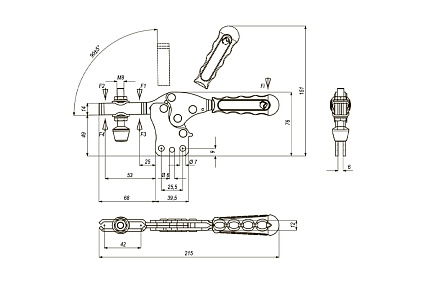 Горизонтальный механический прижим KUKAMET S112-3