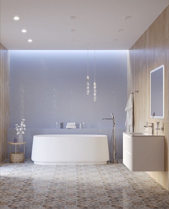 Акриловая ванна Cezares Lux CZR-LUX-CENTRAL-170-82-58-MATT 170x82 см белый матовый