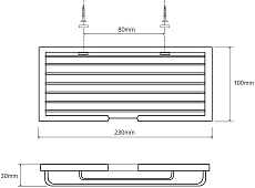 Полочка Bemeta Cytro 102308070 черный