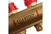 Распределительный коллектор из латуни с расходомерами 8 вых. STOUT SMB 0473 000008