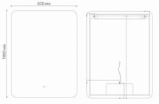Зеркало Grossman Elegance-промо 60x100 см с подсветкой, 17601001