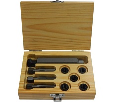 Набор метчиков и футорок для восстановления резьбы свечей накаливания Partner 9пр. (M10x1.25-5шт.) PA-1010-125(422)