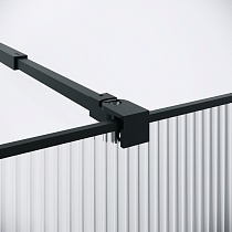 Душевая перегородка Niagara Nova NG-481-12FBLACK 120x200 рифленая/тонированная, профиль черный матовый