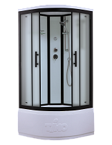 Душевая кабина Timo Standart T-6600BF Black Fabric 100x100, без г/м, матовые стекла, черный