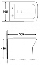 Приставной унитаз BelBagno Romano BB248CBR