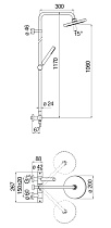 Душевая стойка Nobili Velis VE125030/30CR с термостатом, Chrome