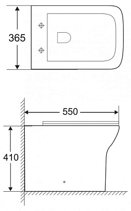 Приставной унитаз BelBagno Romano BB248CBR