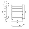 Полотенцесушитель электрический Domoterm Лаура П5 500x700 EL ТЭН слева, хром