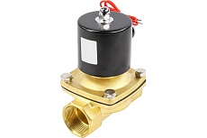 Электромагнитный клапан DN.ru двухходовой VS2W-100V-NC Ду25 Ру10 латунь, VITON 220B AC D130-01561