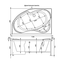 Акриловая ванна Aquanet Capri 160x100 L