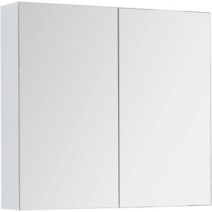Зеркальный шкаф Dreja Premium 80 см белый глянец, двухстороннее зеркало