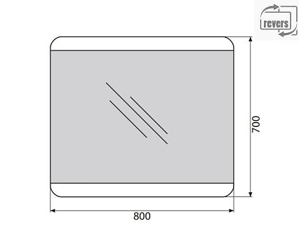 Зеркало BelBagno SPC-CEZ-800-700-LED-BTN 80x70 см кнопочный выключатель