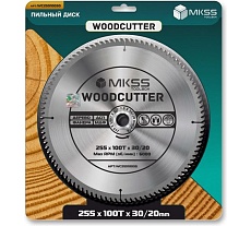 Диск пильный по дереву MKSS Toolbox Woodcutter WC2551 255x100Тх30/20 мм WC25510030