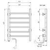 Полотенцесушитель электрический Domoterm Аврора DMT 109-6 40x60 EK ТЭН слева, хром