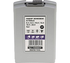 Набор зенковок H-Tools 90гр. 6.3-20.5мм 3z HSSE-Co5 6шт 745806EHT