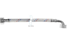 Гибкая подводка для воды ЦС нейлон, 1/2”Гх1/2&quot;Г- угол L-120 см, штука ГП002144