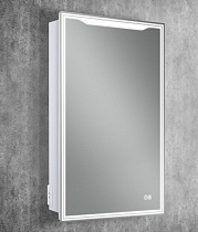 Зеркальный шкаф Art&Max Merano 50x80 см AM-Mer-500-800-1D-L-DS-F с подсветкой, анти-пар