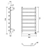 Полотенцесушитель электрический Domoterm Лаура П7 500x700 ER ТЭН справа, хром