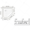 Поддон для душа RGW LUX/TN-TR 100x100