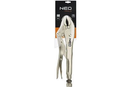 Зажимные клещи Neo Tools 180 мм закругленные губки 01-215