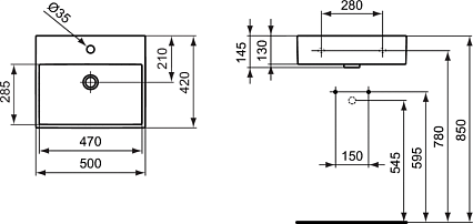 Раковина Ideal Standard Strada 50 см