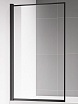 Шторка для ванны AQUAme AQM2859-L 80x140 левая, прозрачное стекло, черный