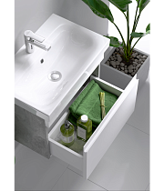 Мебель для ванной Aqwella Smart 80 см бетон светлый