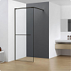 Душевая перегородка AQUAme AQM3720-2-10 100x200 прозрачное, черный матовый