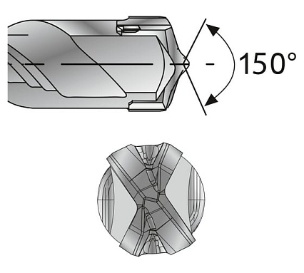Бур SDS-plus 10,0х260х200 мм 4 резца KEIL TURBOHEAD Xpro 251100260