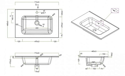 Мебель для ванной BelBagno Kraft 70 см