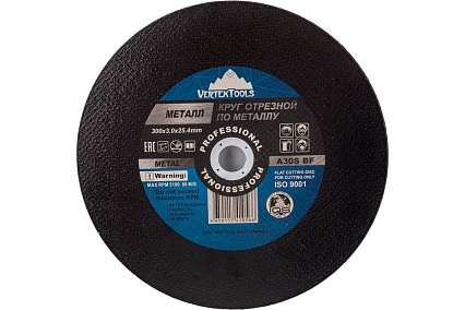 Круг отрезной по металлу 300х3х25.4 мм Vertextools 300-3,0-25,4