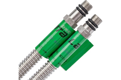 Подводка для смесителя из нержавеющей гофрированной трубы Lavita HF-C300L 1/2хМ10 гайка-штуцер