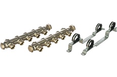 Коллекторная группа ELSEN 1&quot;, 5 контуров, размер отвода-3/4&quot;, нержавеющая сталь EMi01.05