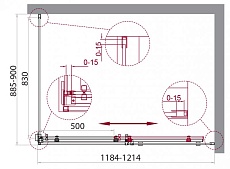 Душевой уголок BelBagno Acqua 120x90 ACQUA-AH-1-120/90-C-NERO прозрачный, черный