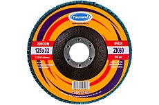 Круг лепестковый циркониевый по металлу и нержавеющей стали (125х22 мм, ZK60, 38А) Tsunami КЛТ1 D9610000ZK12560