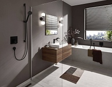 Смеситель для раковины Hansgrohe Vivenis 110 75020670 с донным клапаном, матовый черный