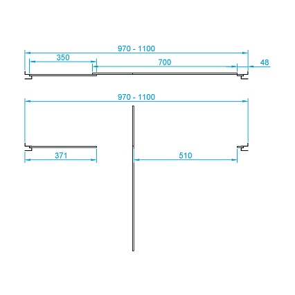 Душевая дверь RGW Passage PA-02 100x185 хром, прозрачное