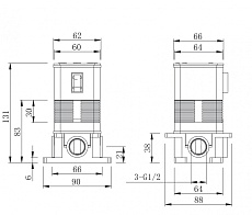 Смеситель для душа Caprigo Fonte 12-550 бронза