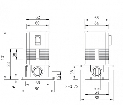 Смеситель для душа Caprigo Fonte 12-550 бронза