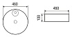 Раковина WeltWasser ELBACH 3204 46 см, 10000004568 белый глянец