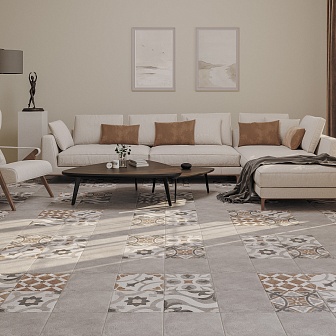 Керамогранит Cersanit Carpet коричневый 29,8х29,8 см, C-CP4A112D