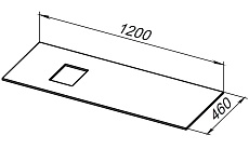 Столешница Allen Brau Infinity 120 см левая, graphite, 1.21015.G