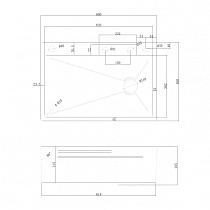 Кухонная мойка Abber Wasser Kreis AF2194B 68 см матовый черный