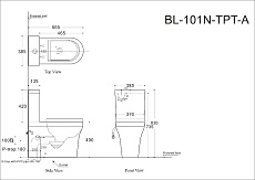 Унитаз-компакт Aquanet Rimless Nova BL-101N-TPT-A