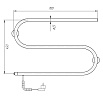 Полотенцесушитель электрический Domoterm S-образный DMT 112 42x70 ТЭН слева, хром