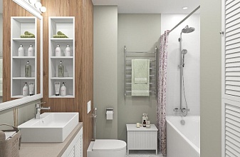Дизайн-проект ванной комнаты "Скандинавские мотивы"
