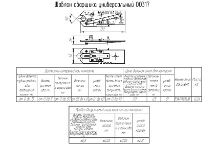 Шаблон сварщика УШС-4 КировИнструмент 398562