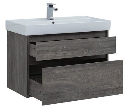 Тумба с раковиной Aquanet Nova Lite 90 см, 2 ящика