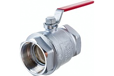 Шаровой кран Giacomini R250D 2&quot;, внутренняя/внутренняя, ручка-рычаг красный, хромированный R250X008