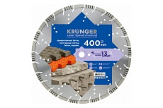 Диск алмазный сегментный по армированному бетону Laser Speed Universal 400x13x25.4 мм Kronger B200400SU